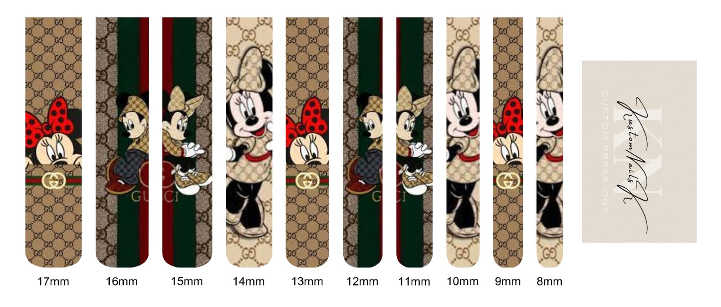 Gucci Mickey & Minnie Waterslide Decals