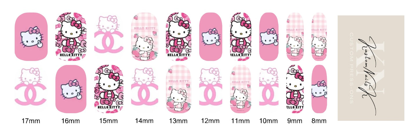 Pink Hello Kitty Waterslide Decals