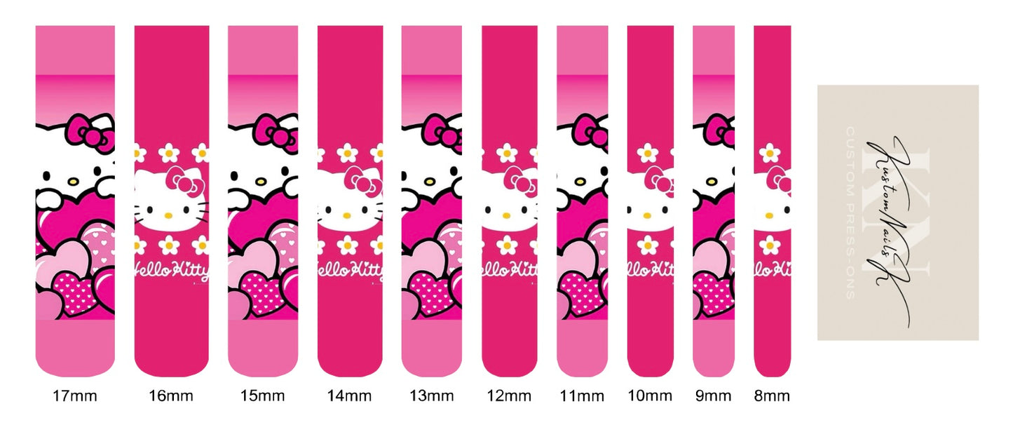 Hot Pink Kitty Waterslide Decals